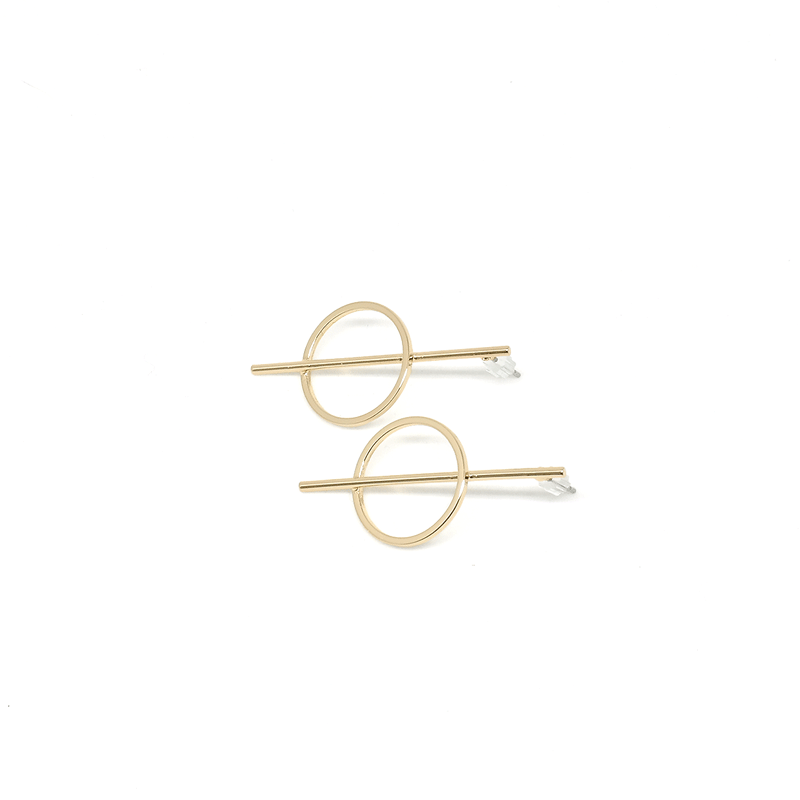 Circle and Bar Earrings - Modern Jewelry - MOORTOWN.