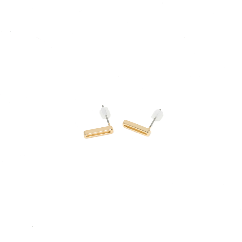 Bar Outline Stud Earrings - Modern Jewelry - MOORTOWN.