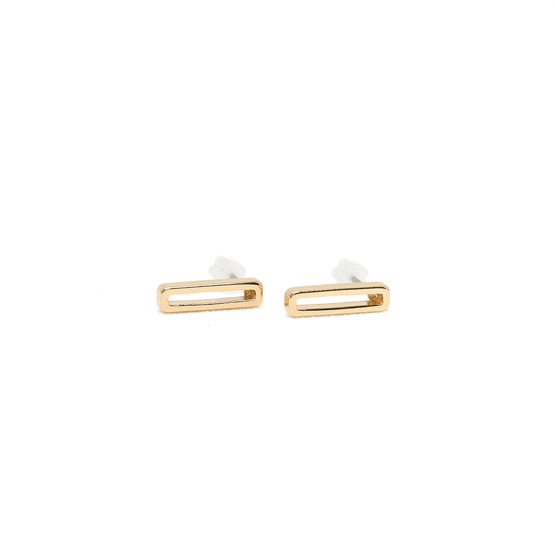 Bar Outline Stud Earrings - Modern Jewelry - MOORTOWN.