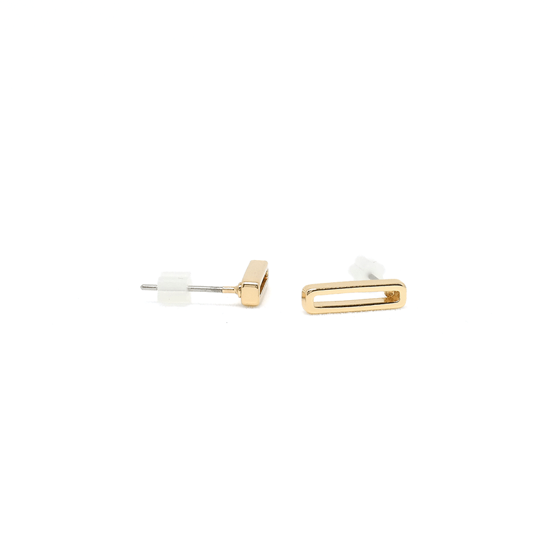 Bar Outline Stud Earrings - Modern Jewelry - MOORTOWN.