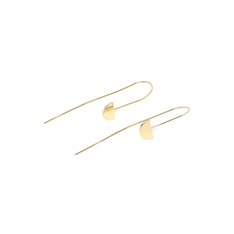 Semicircle Threader Earrings - Modern Jewelry - MOORTOWN.