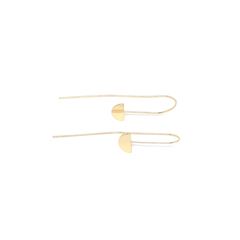 Semicircle Threader Earrings - Modern Jewelry - MOORTOWN.