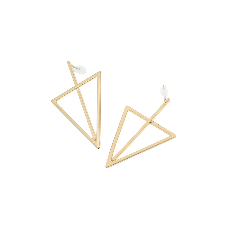 Large Triangle and Bar Earrings - Modern Jewelry - MOORTOWN.