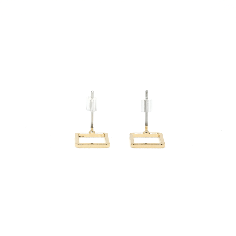 Rectangle Outline Stud Earrings - Modern Jewelry - MOORTOWN.