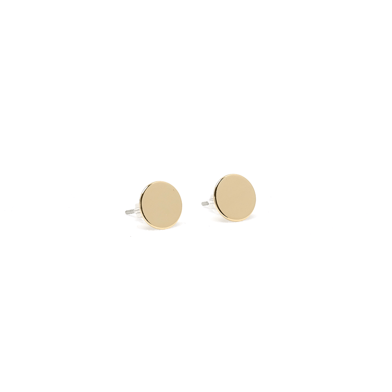 Flat Circle Stud Earrings - Modern Jewelry - MOORTOWN.