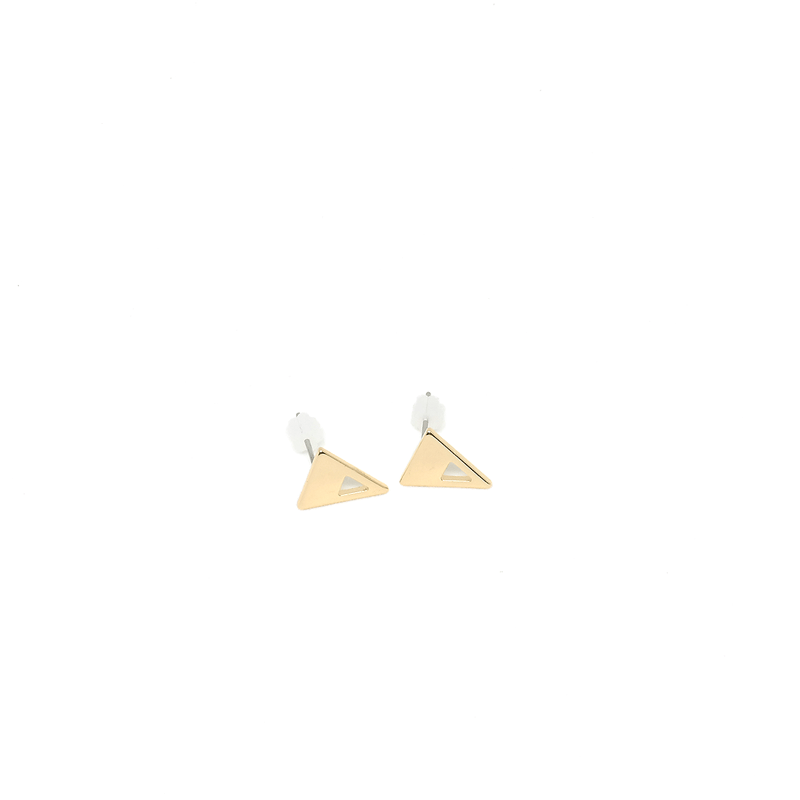 Triangle Cutout Studs - Modern Jewelry - MOORTOWN.