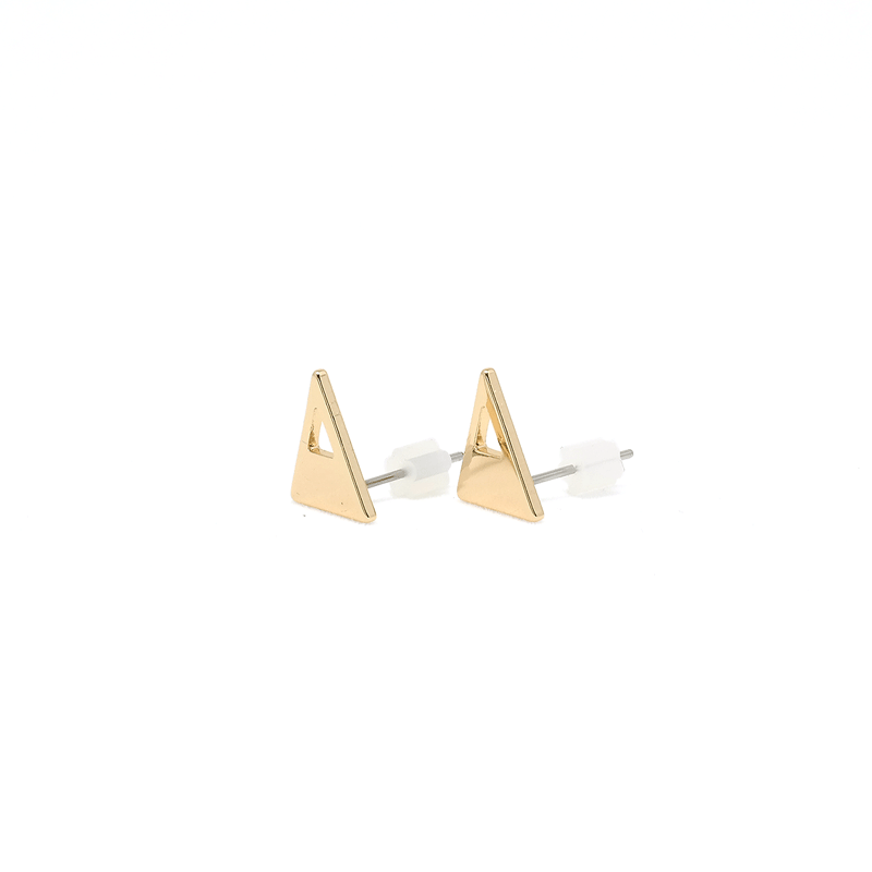 Triangle Cutout Studs - Modern Jewelry - MOORTOWN.