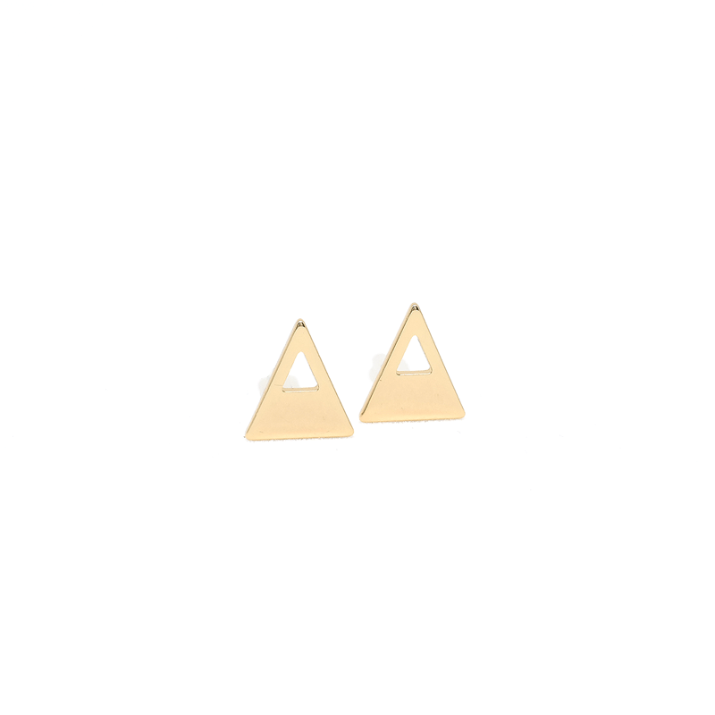 Triangle Cutout Studs - Modern Jewelry - MOORTOWN.