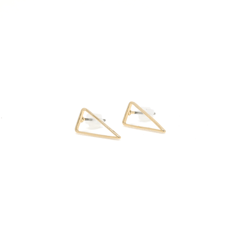 Triangle Outline Stud Earrings - Modern Jewelry - MOORTOWN.