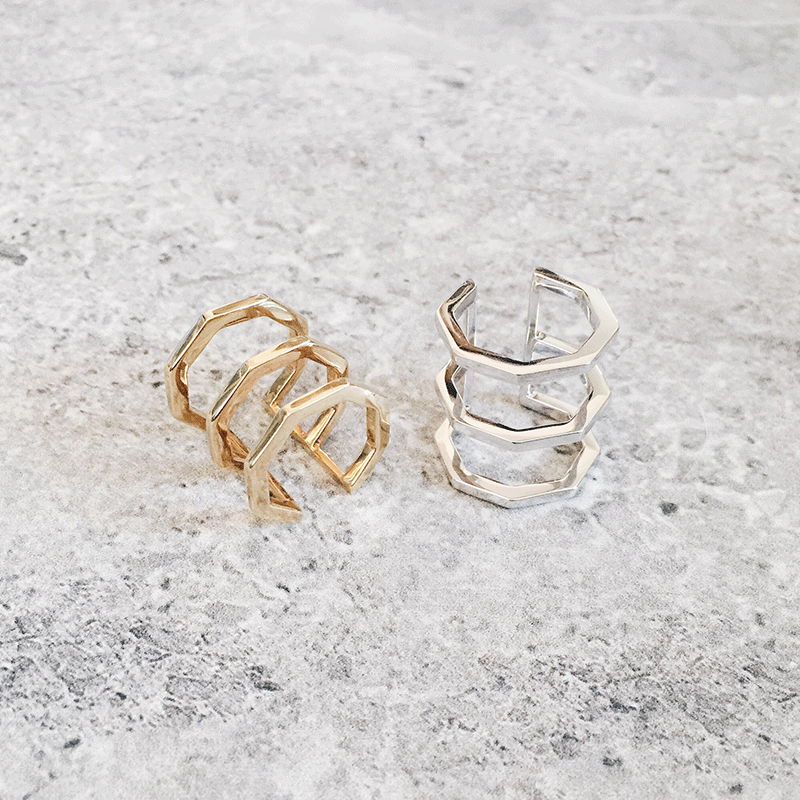Triple Octagon Ring - Modern Jewelry - MOORTOWN.