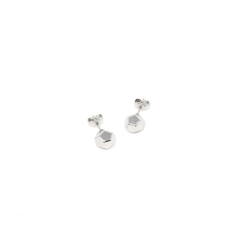 Round Pentagon Stud Earrings - Modern Jewelry - MOORTOWN.
