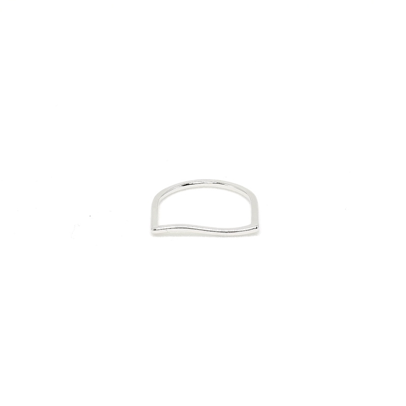 Square Curved Bar Ring - Modern Jewelry - MOORTOWN.