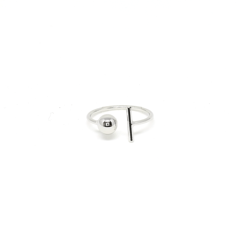 Bar and Sphere Ring - Modern Jewelry - MOORTOWN.